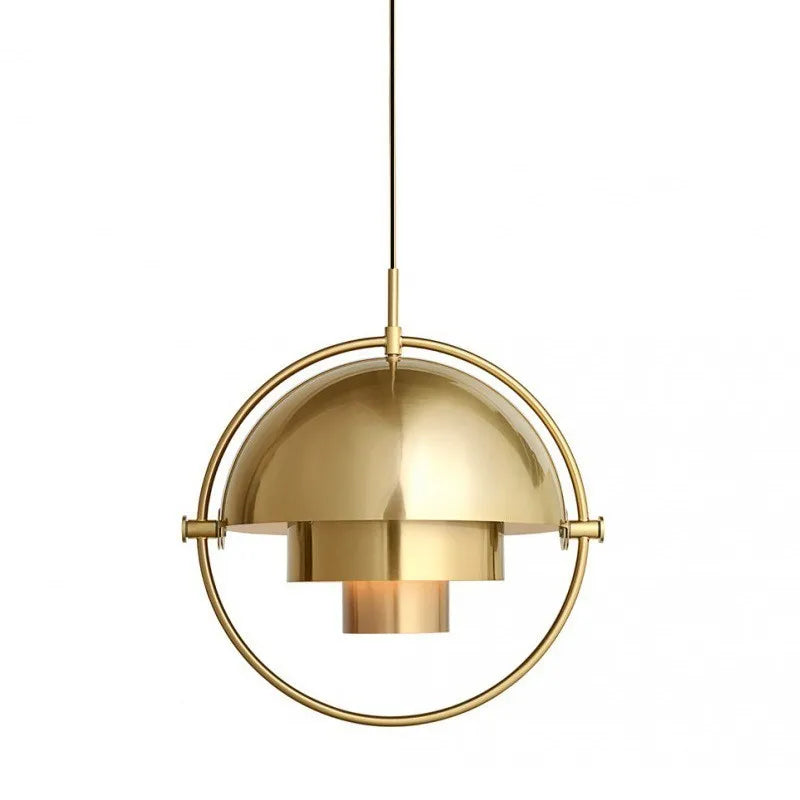 Nordic Art Deco Metal Pendant Light, White Black Gold