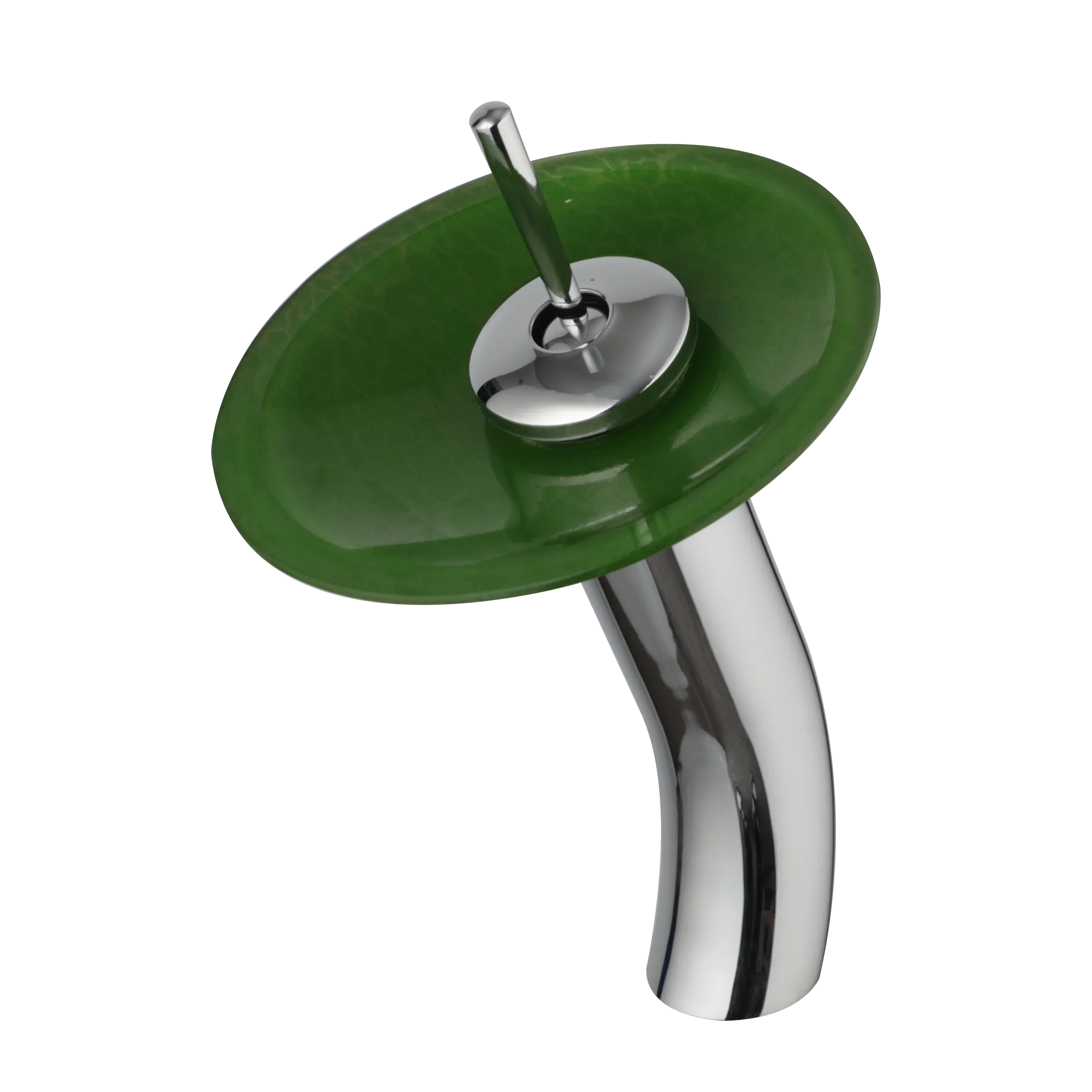 DecorBites™ Glass Rocker Handle Basin Faucet, Waterfall Mixer Taps, Chrome Finish