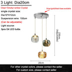 Modern Nordic Crystal Cluster Pendant Light