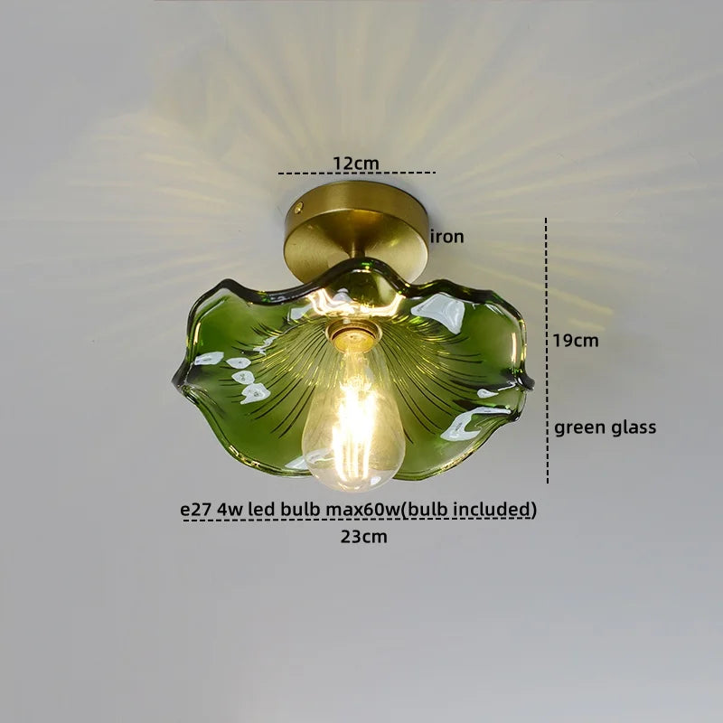 DecorBites™ Glass Copper Nordic Ceiling Lamp for Living Room & Balcony.