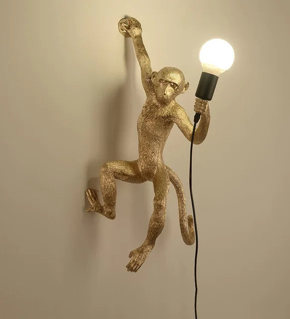 DecorBites™ 3 Monkeys Pendant Chandelier - Black White Resin - High-end Indoor LED Decor