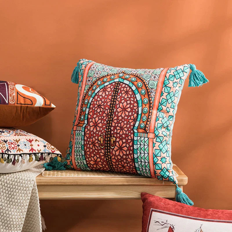 DecorBites™ Abstract Geometric Cushion Cover 45x45cm for Sofa & Bedroom Decoration