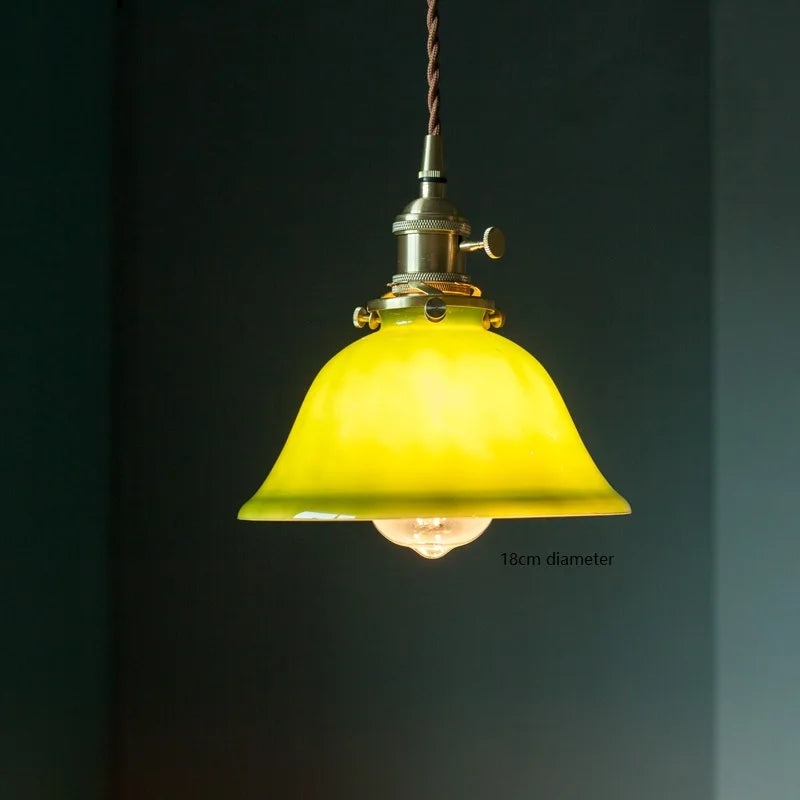 مصباح قلادة DecorBites™ LED الزجاجي الأخضر للمنزل والمطعم والبار والديكور على طراز الدور العلوي.