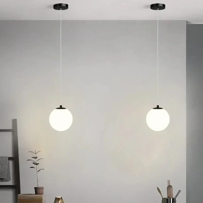 DecorBites™ Glass Ball LED Pendant Chandelier for Dining and Bedroom