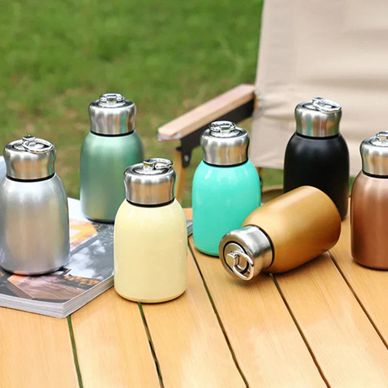 DecorBites™ 300ml Mini Coffee Vacuum Flask Stainless Steel Travel Water Bottle