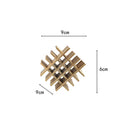 DecorBites™ Geometric Block Metal Sculpture Abstract Square Decor Figurines, Home Decor Accessories