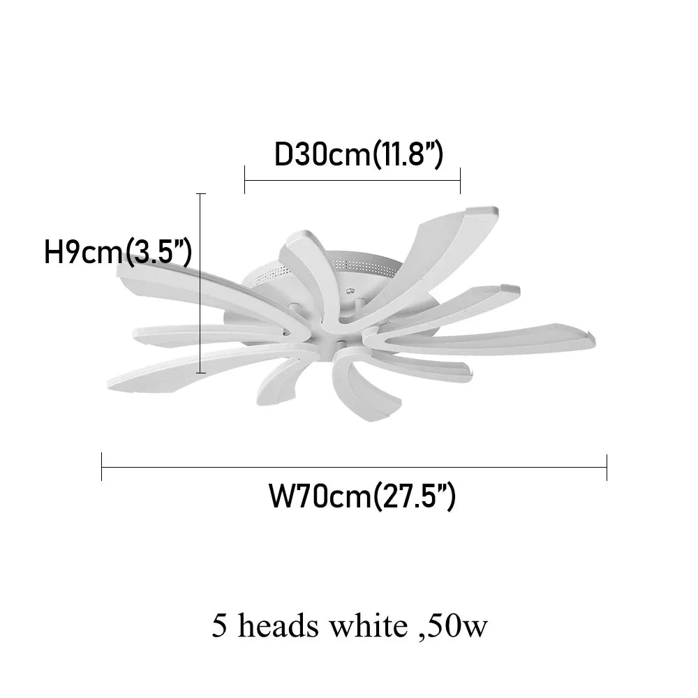DecorBites™ Acrylic LED Chandelier RC Dimming Modern Ceiling Lamp for Living Dining Room