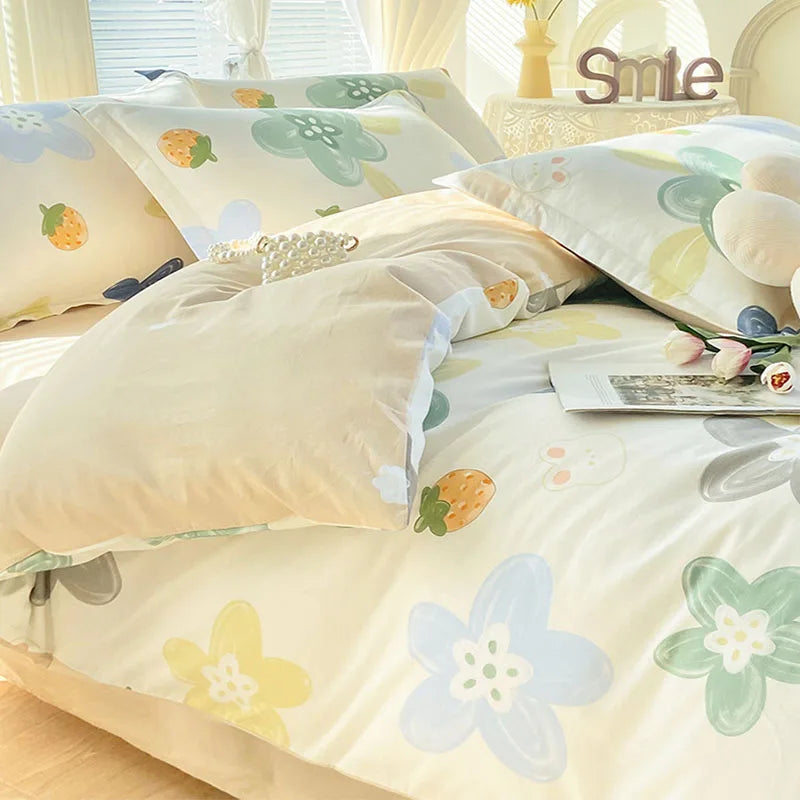 DecorBites™ Cotton Printed Bedding Set for Sweet Cozy Sleep
