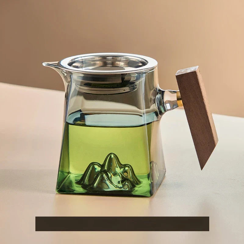 طقم كوب شاي زجاجي كونغ فو من DecorBites™ بمقبض وفلتر، 350 مل