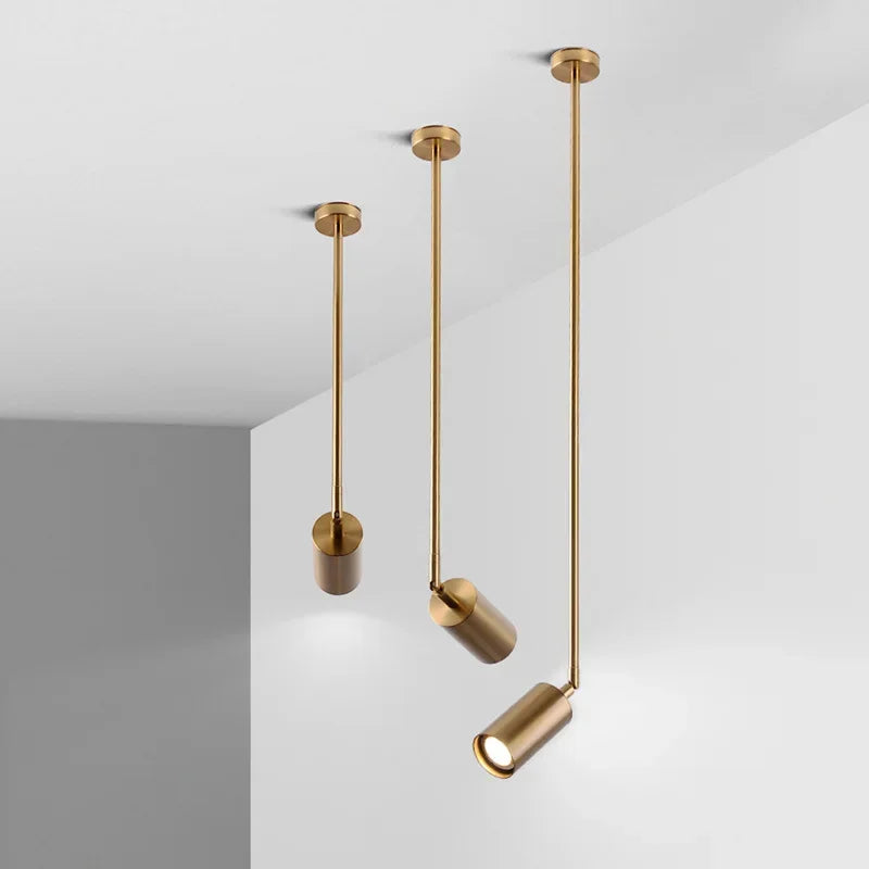 Nordic Adjustable Black or Brass Pendant Light