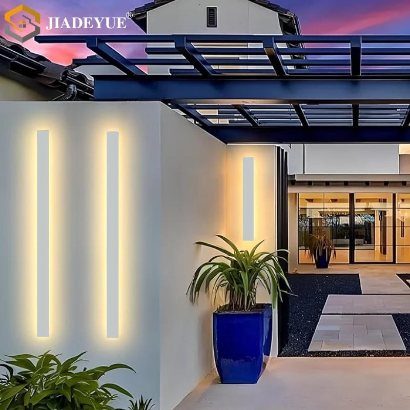 مصباح جداري LED مقاوم للماء للحديقة من DecorBites™، شريط أبيض، إضاءة خارجية IP65