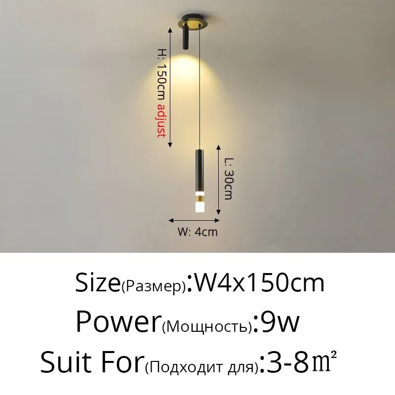 أضواء معلقة هندسية LED من DecorBites™ لغرفة المعيشة وغرفة النوم والمطبخ، مصابيح معلقة حديثة للديكور