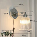 DecorBites™ Clear Glass Iron Wall Lamp - Dual Light Up Down Rotate for Home Décor