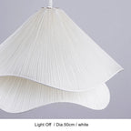 White Flower Fabric Pendant Light