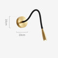 DecorBites™ Adjustable Nordic Bronze Wall Lamp for Bedroom Study LED Reading Light