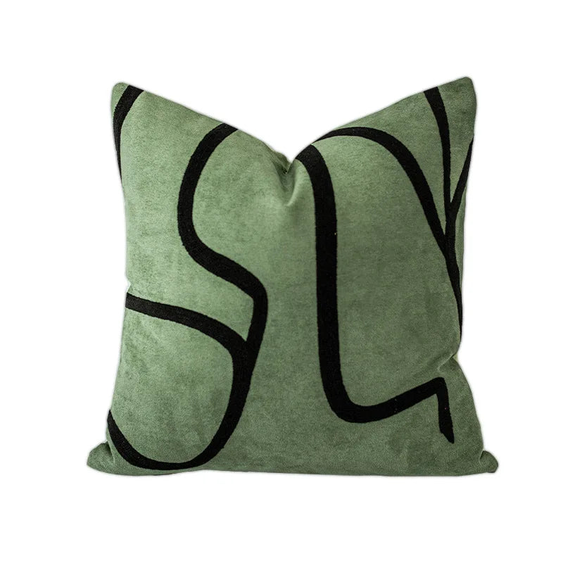 DecorBites™ Beige Textured Pillow Cover Abstract Design 45x45, Lumbar Support & Decor Accessory
