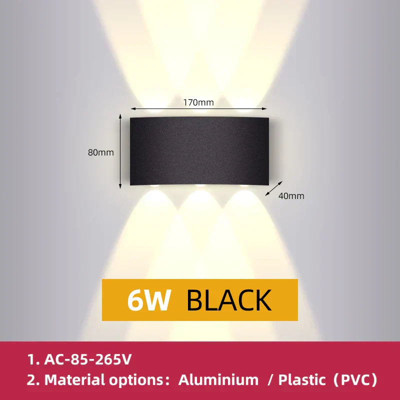 DecorBites™ LED Wall Lamp: Interior & Exterior HomeDecor Light for Courtyard, Stair, Bedroom & Garden