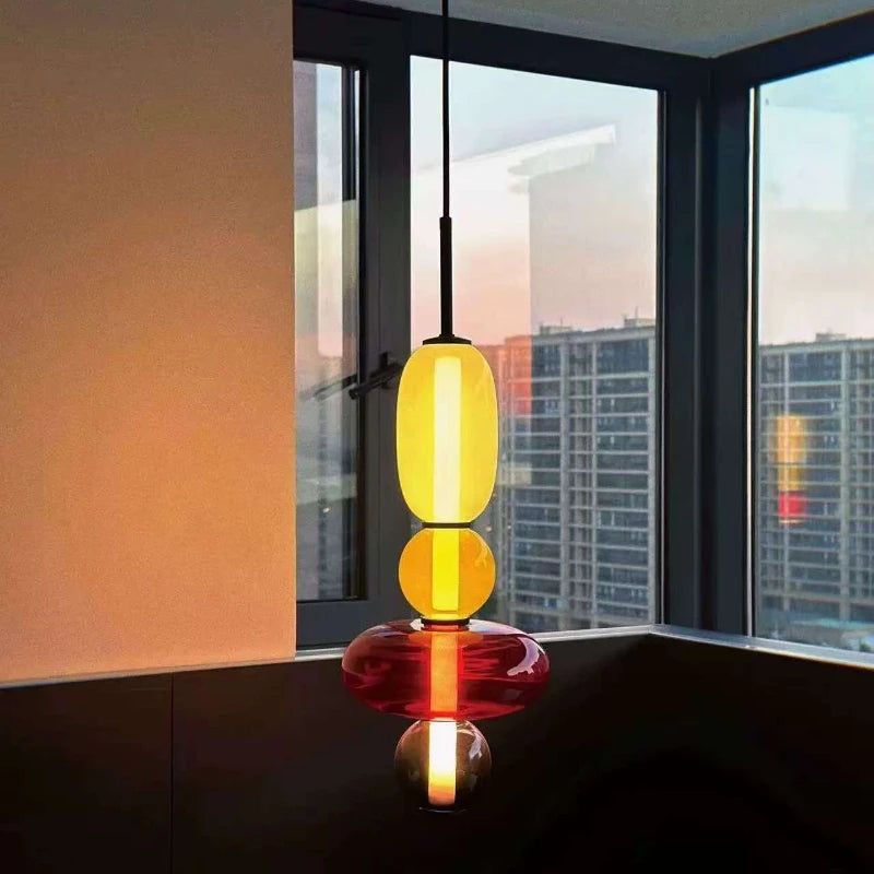 Nordic Colored Glass Pendant Light