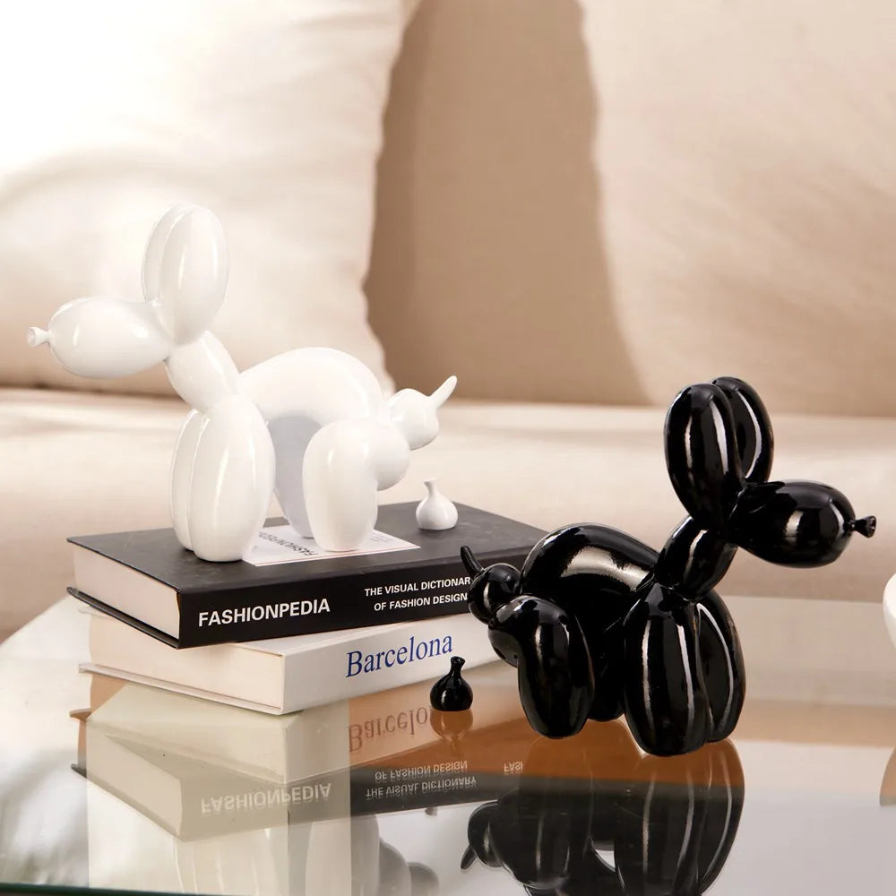 DecorBites™ Dog Balloon Poop Resin Sculpture Funny Pop Art Statue Home Decor