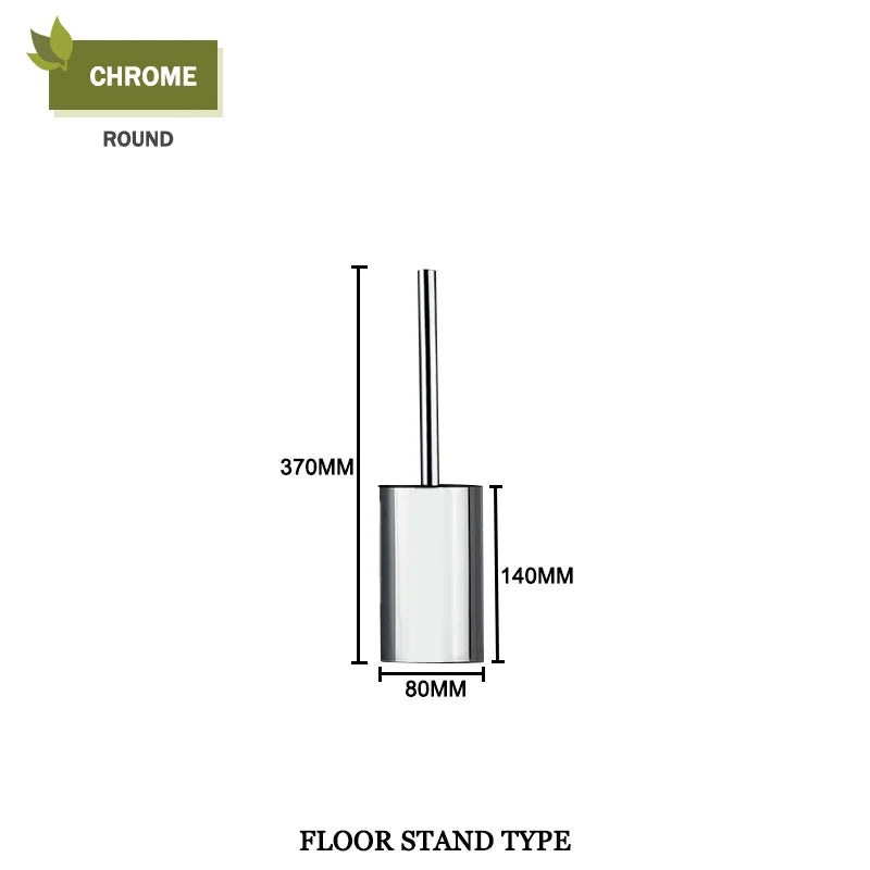 DecorBites™ Gold Toilet Brush Set with Wall Mount Holder