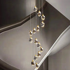 Modern Crystal Staircase Chandelier Pendant Light