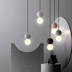 Nordic Glass Pendant Light With Iron Finish