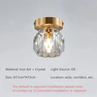 DecorBites™ Diamond Crystal Ceiling Lights: Modern & Elegant Lighting Fixture for Home Decor