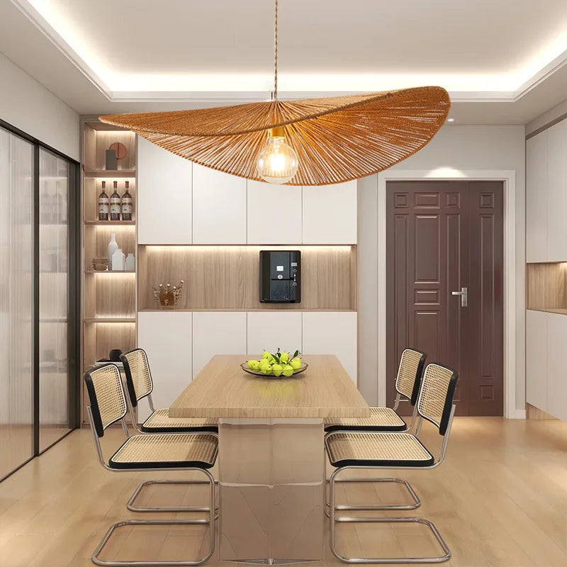 ثريات معلقة بحبال القنب من DecorBites™ لديكورات المنازل الريفية ومصابيح فنية