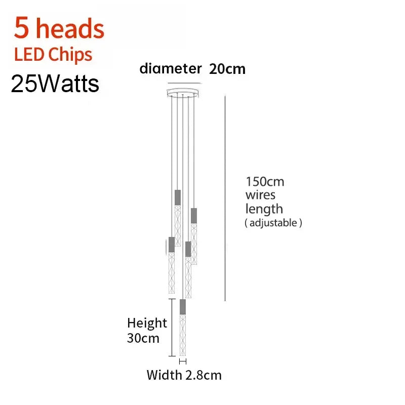 DecorBites™ Crystal LED Pendant Light: Luxury Lighting Fixture for Living Room, Bedroom, Hotel & Shop