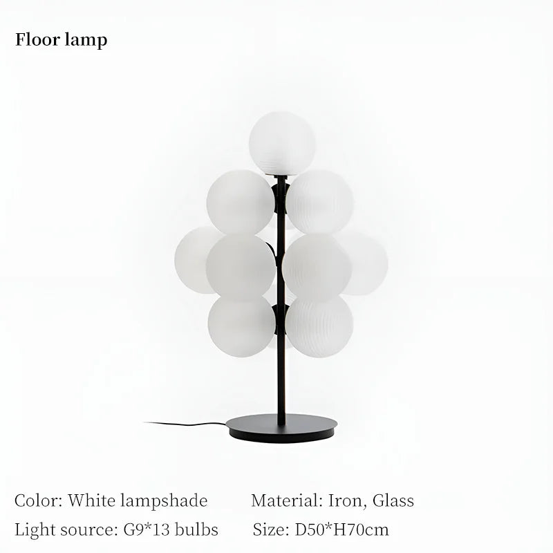 DecorBites™ Grape Chandelier: Modern Glass Ball Pendant Lamp for Living Room and Bedroom