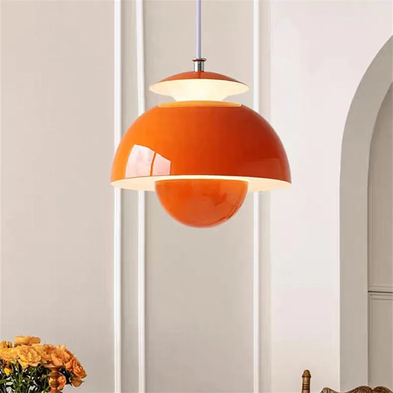DecorBites™ Designer Flower Bud Pendant Light for Restaurant Bedroom in Coloured Glass