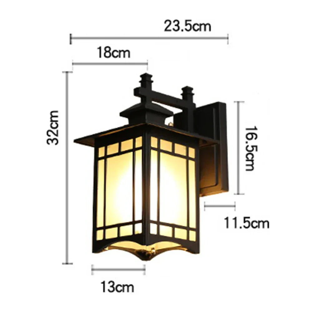 DecorBites™ LED Wall Lamp: European Style Outdoor Waterproof Light for Garden, Balcony, and Courtyard
