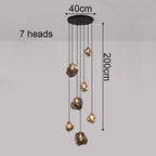 Modern Ring Pendant Chandelier in Iron, Acrylic, Glass