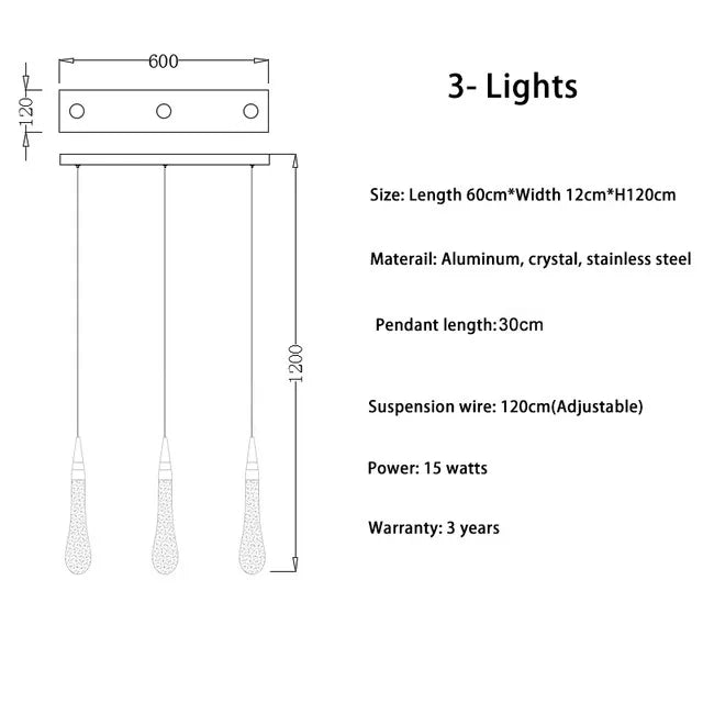 DecorBites™ Crystal LED Chandelier: Modern Loft Art Pendant Lighting for Restaurant, Bar, Staircase