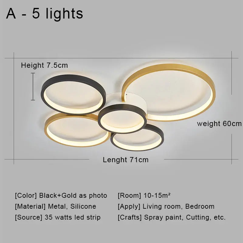 ثريا سقف LED DecorBites™ بجهاز تحكم عن بعد لغرفة المعيشة وغرفة النوم والمطبخ، لون أبيض