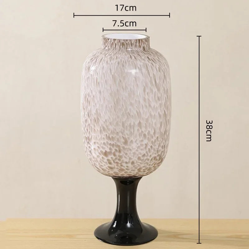 DecorBites™ Dot Texture Glass Vase for Stylish Home Decor