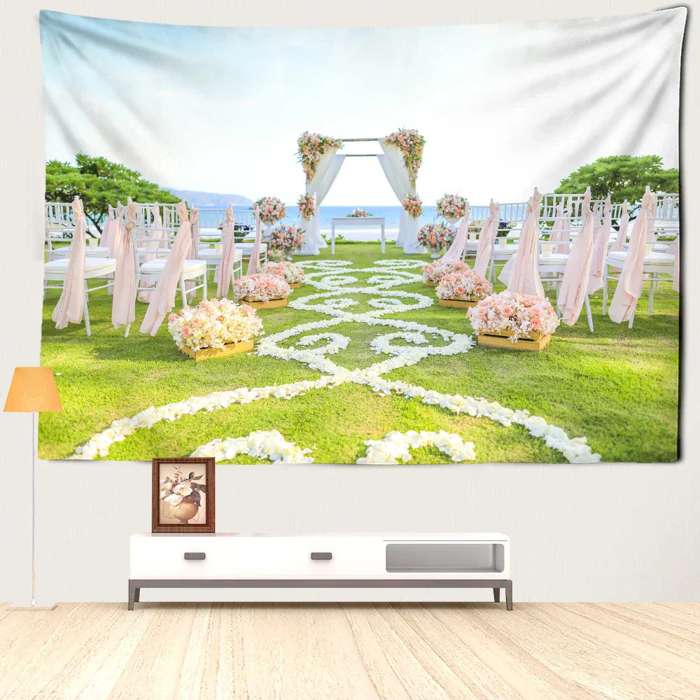 DecorBites™ Garden Landscape Tapestry Wall Hanging Natural Boho Home Decor Scenery Art