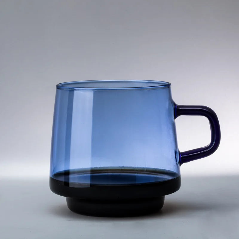 DecorBites™ 350ml Glass Coffee Mug Tea Juice Cup Heat Resistant Durable High Borosilicate