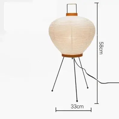 مصباح أرضي من ورق الأرز الياباني من DecorBites™ من تصميم Noguchi Yong لإضاءة غرف النوم والصالونات