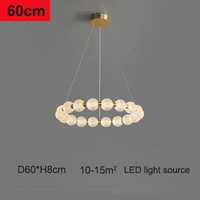 DecorBites™ Glass Ball LED Chandelier Pendant for Living Room & Bedroom