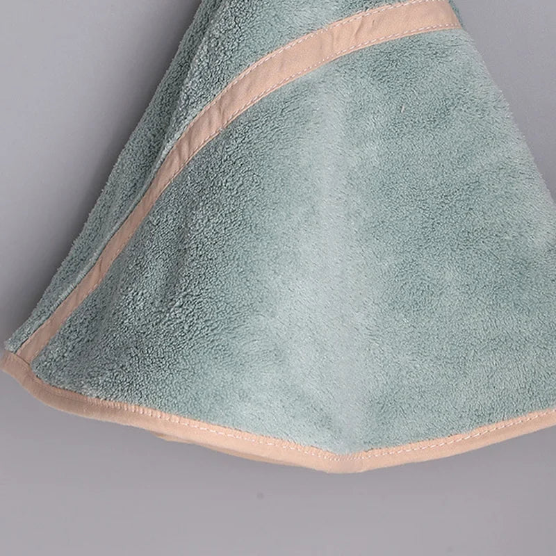 DecorBites™ Coral Velvet Hand Towel: Round Cute Style, Super Absorbent & Soft for Bath