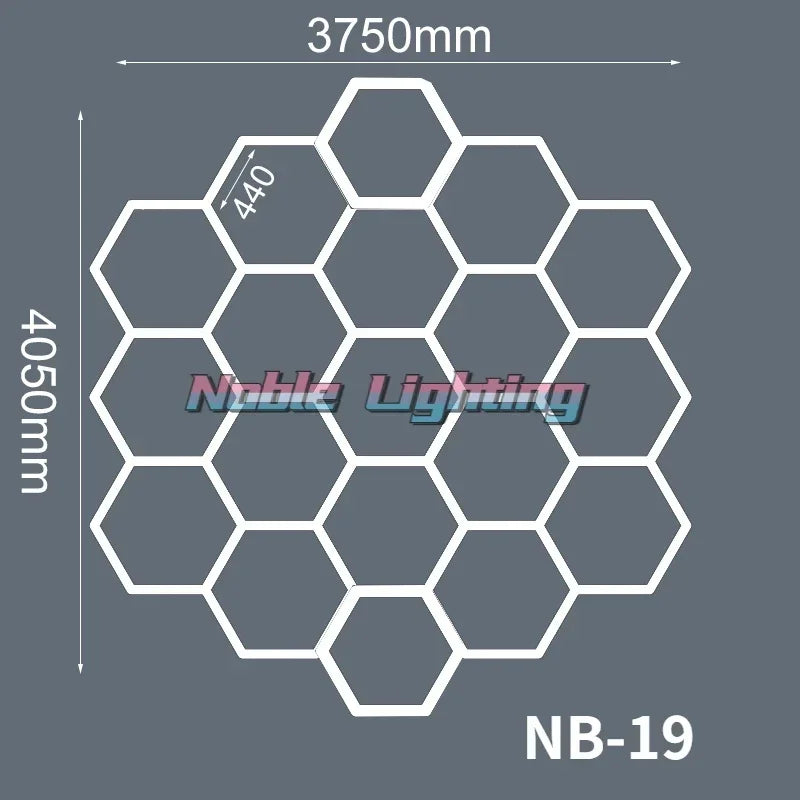 DecorBites™ Hexagon LED Ceiling Light for Barbershop and Garage Hair Salon
