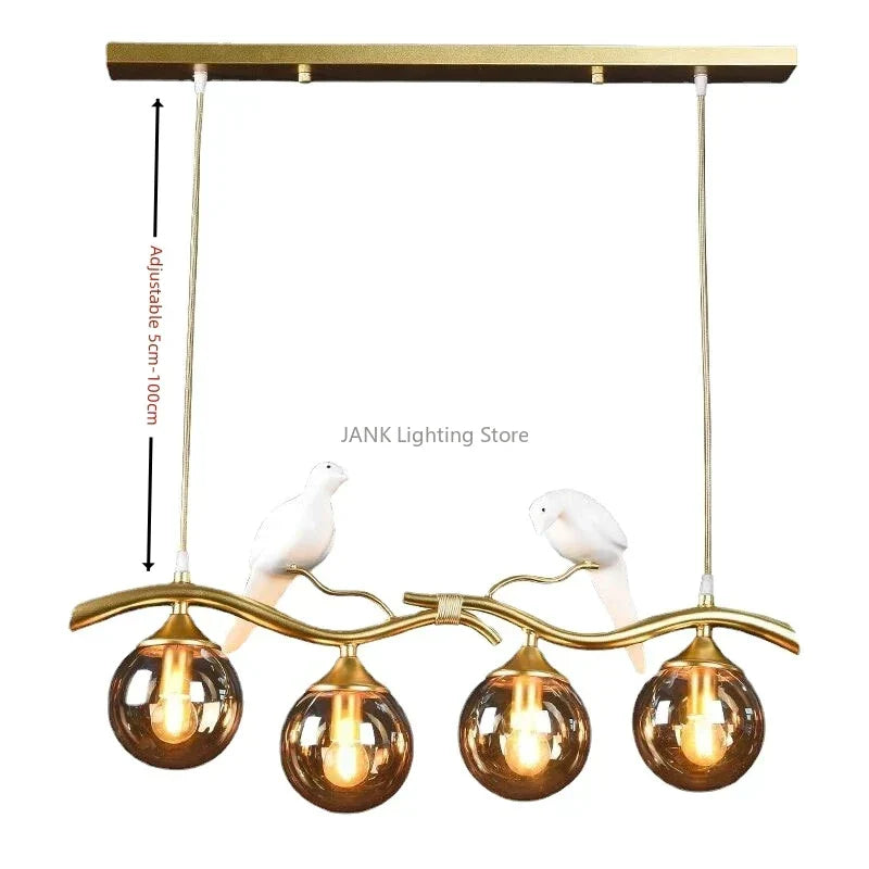 DecorBites™ مصابيح زجاجية متدلية لغرفة المعيشة والمطعم والكونتر، مصابيح LED للديكور الداخلي