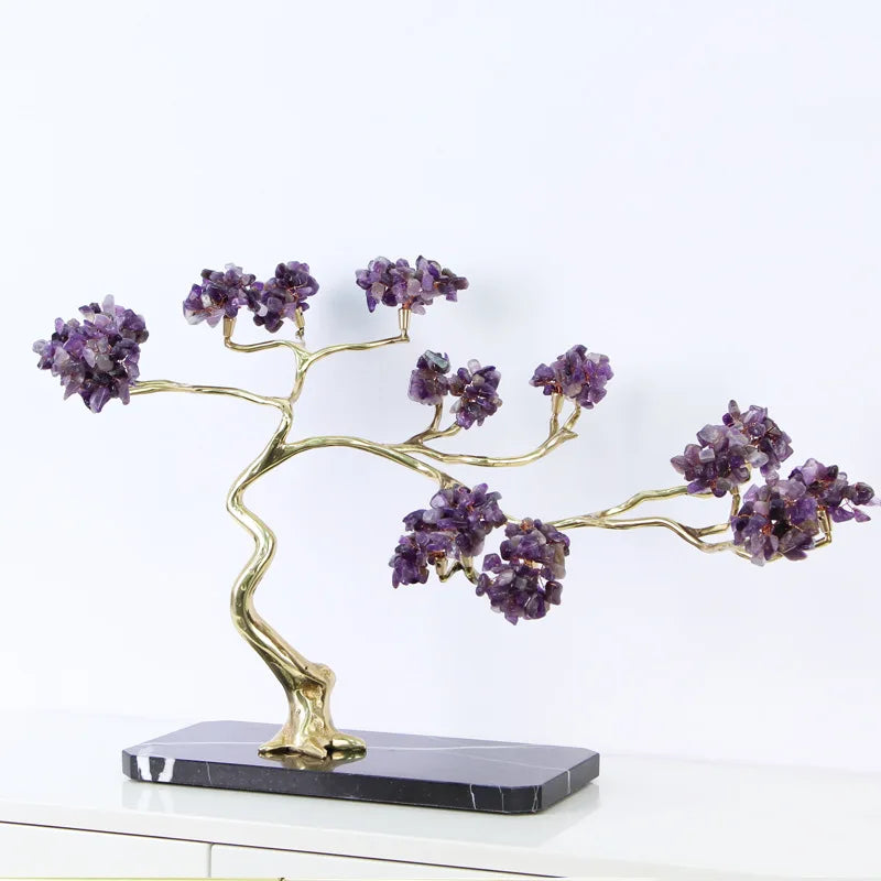 DecorBites™ تمثال مزخرف كريستالي ونحاسي لتزيين الغرف
