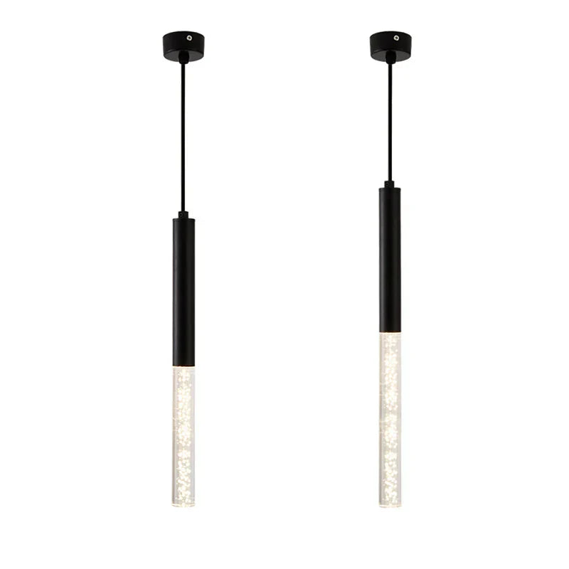 DecorBites™ Black Cylinder Pendant Lights for Modern Kitchen Island and Dining Table