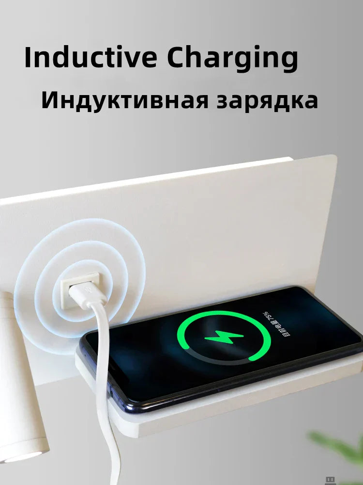 DecorBites™ LED Wall Light with USB Phone Charging - Modern Multipurpose Home Decor