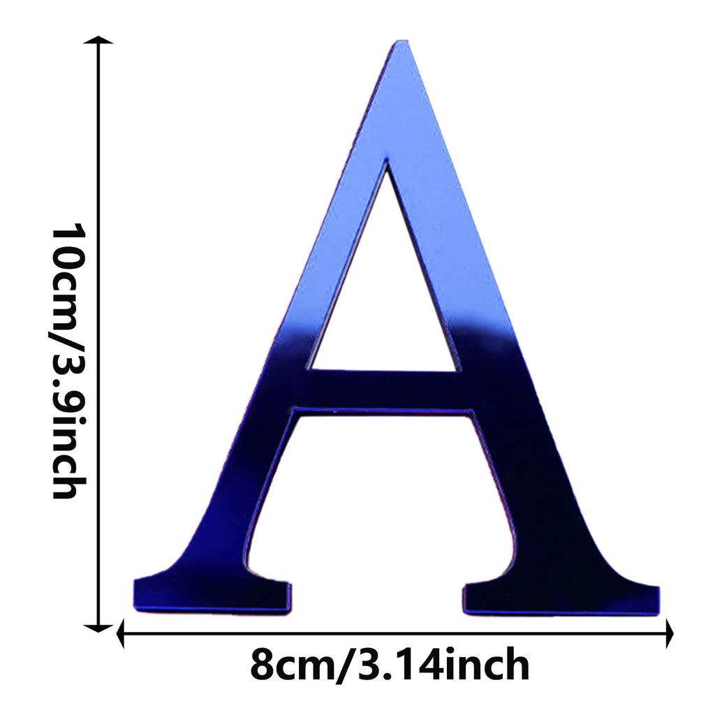 DecorBites™ 3D Mirror Alphabet Letters Wall Decor for Home, Parties, and Weddings