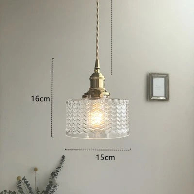 مصباح تعليق مودرن DecorBites™ LED زجاجي أخضر مع حامل نحاسي