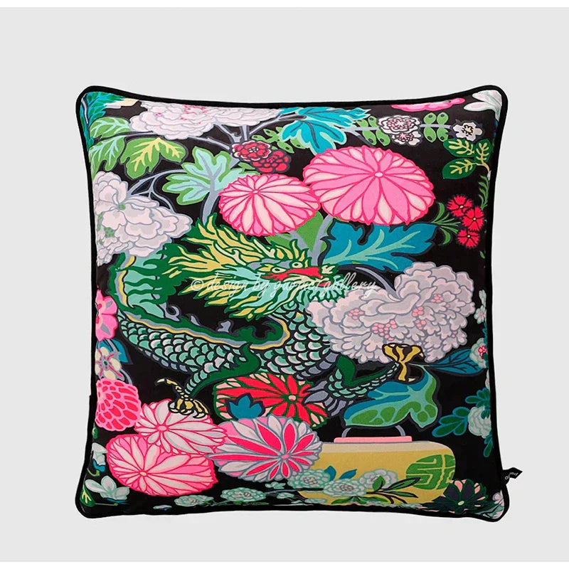 DecorBites™ Crane Art Luxury Throw Pillow Case for Bed & Sofa