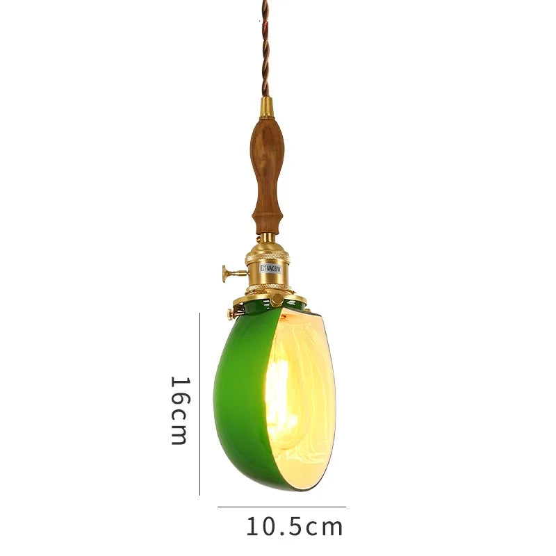 مصباح قلادة DecorBites™ LED الزجاجي الأخضر للمنزل والمطعم والبار والديكور على طراز الدور العلوي.